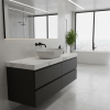 Picture of Pura oval basin, ceramic, freestanding, light grey, matte, 60x37 cm