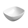 Picture of Pube x rectangular basin, ceramic, freestanding, white, glossy, 40x35cm