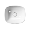 Picture of Pube x rectangular basin, ceramic, freestanding, white, glossy, 40x35cm