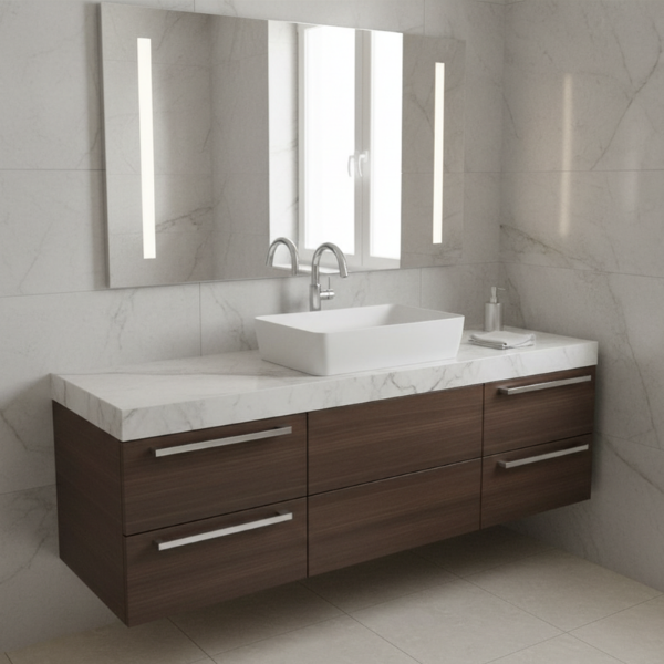 Picture of Nubes rectangular basin, ceramic, freestanding, white, matte, 50x38 cm