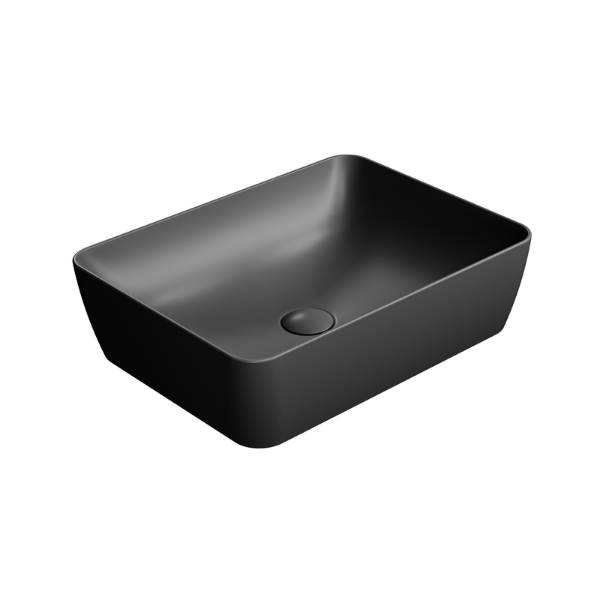 Picture of Nubes rectangular basin, ceramic, freestanding, anthracite, matte, 50x38 cm