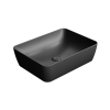 Picture of Nubes rectangular basin, ceramic, freestanding, anthracite, matte, 50x38cm