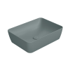Picture of Nubes rectangular basin, ceramic, freestanding, agave, matte, 50x38 cm