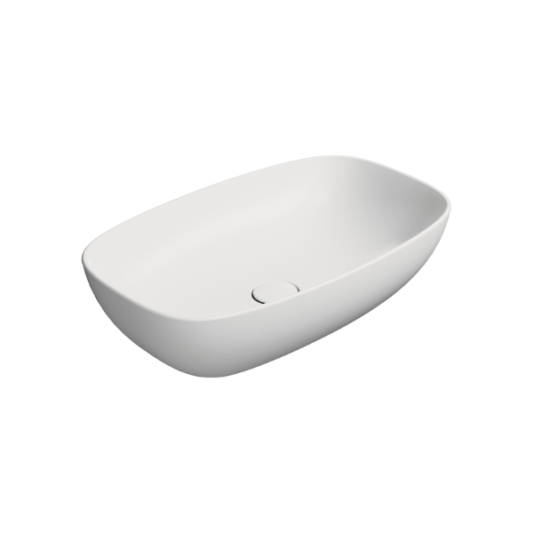 Picture of Nubes rectangular basin, ceramic, freestanding, white, matte, 60x38 cm