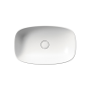Picture of Nubes rectangular basin, ceramic, freestanding, white, matte, 60x38cm