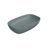 Picture of Nubes rectangular basin, ceramic, freestanding, agave, matte, 60x38cm