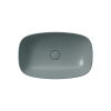 Picture of Nubes rectangular basin, ceramic, freestanding, agave, matte, 60x38cm