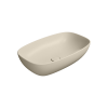 Picture of Nubes rectangular basin, ceramic, freestanding, light beige, matte, 60x38cm