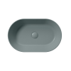 Picture of Kube x oval basin, ceramic, freestanding, agave, matte, 60x37 cm