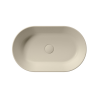 Picture of Kube x oval basin, ceramic, freestanding, light beige, matte, 60x37cm