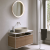 Picture of Kube x oval basin, ceramic, freestanding, light beige, matte, 60x37cm