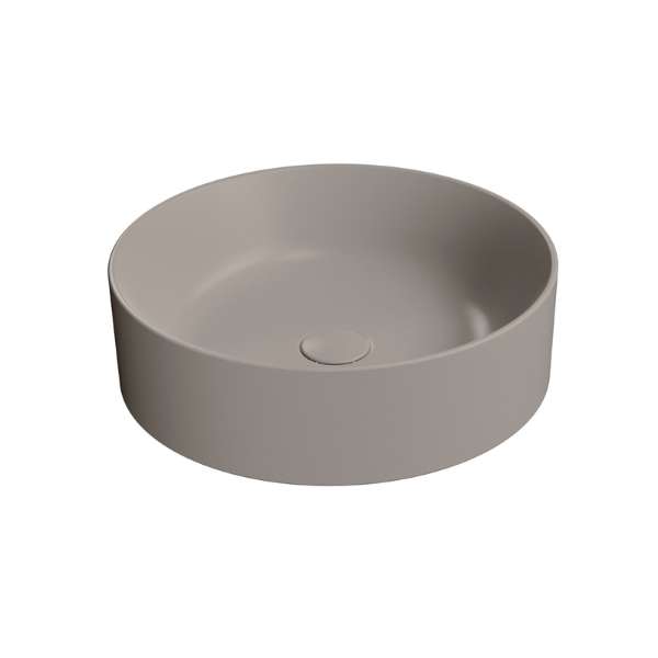 Picture of Kube x round basin, ceramic, countertop, light brown, matte, 45 cm