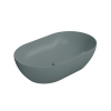 Picture of Pura oval basin, ceramic, freestanding, agave, matte, 60x37cm
