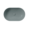 Picture of Pura oval basin, ceramic, freestanding, agave, matte, 60x37cm