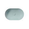 Picture of Pura oval basin, ceramic, freestanding, ice mint, matte, 60x37cm