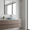 Picture of Pura oval basin, ceramic, freestanding, ice mint, matte, 60x37 cm