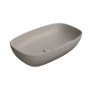 Picture of Nubes rectangular basin, ceramic, freestanding, light brown, matte, 60x38cm
