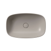 Picture of Nubes rectangular basin, ceramic, freestanding, light brown, matte, 60x38cm