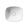 Picture of Nubes rectangular basin, ceramic, freestanding, white, matte, 40x35cm