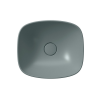 Picture of Nubes rectangular basin, ceramic, freestanding, agave, matte, 40x35cm