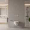Picture of Nura wc, ceramic, wall hung, light grey, matte, 55x36 cm