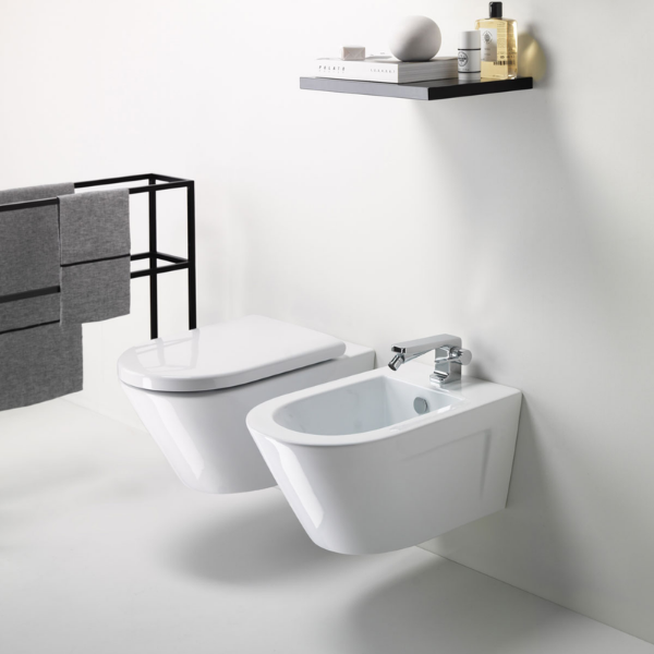 Picture of Norm bidet, ceramic, wall hung, white, glossy, 55x36cm