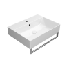 Picture of Kube x rectangular basin, ceramic, countertop/wall hung, white, glossy, 60x47cm