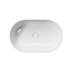 Picture of Pura oval basin, ceramic, freestanding, white, glossy, 60x37cm
