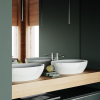 Picture of Pura oval basin, ceramic, freestanding, white, glossy, 60x42 cm