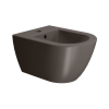 Picture of Pura bidet, ceramic, wall hung, dark brown, matte, 50x36cm