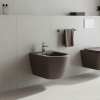 Picture of Pura bidet, ceramic, wall hung, dark brown, matte, 50x36 cm