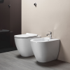 Picture of Pura bidet, ceramic, back to wall/floorstanding, white, glossy, 55x36cm