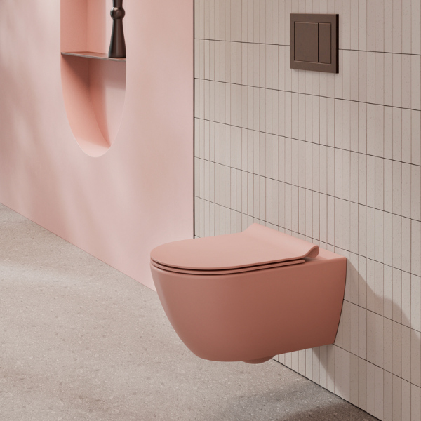 Picture of Pura seat cover, resin, light pink, matte, 45.5x36.5cm