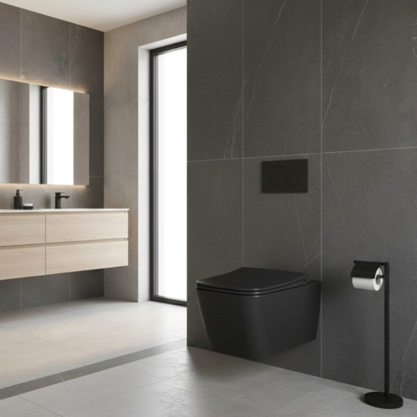 Picture of Nubes wc, ceramic, wall hung, anthracite, matte, 55x35cm