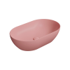 Picture of Pura oval basin, ceramic, countertop, light pink, matte, 60x37cm