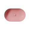 Picture of Pura oval basin, ceramic, countertop, light pink, matte, 60x37cm