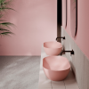 Picture of Pura oval basin, ceramic, countertop, light pink, matte, 60x37cm