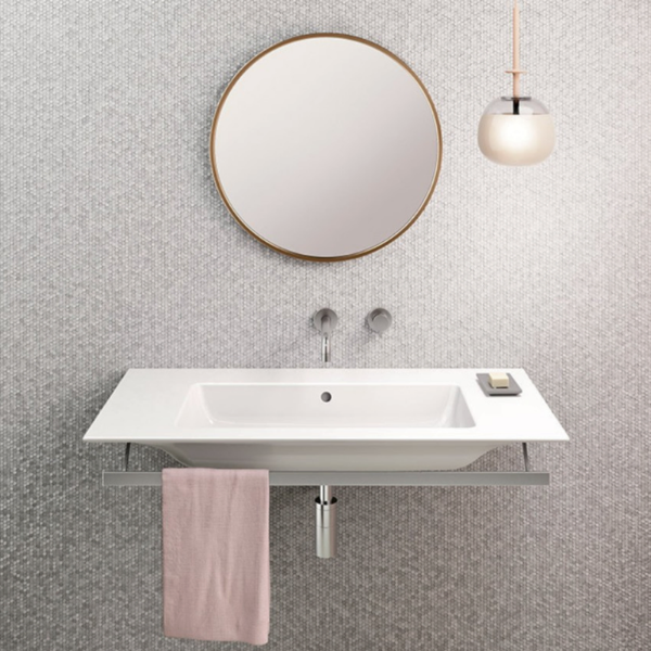 Picture of Pura rectangular basin, ceramic, built-in/wall hung, white, matte, 82x46cm