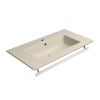 Picture of Pura rectangular basin, ceramic, built-in/wall hung, light beige matte, 82x46cm