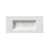 Picture of Pura rectangular basin, ceramic, built-in/wall hung, white, matte, 102x46cm