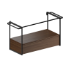 Picture of Pura bathroom furniture, wall hung/floor-standing, walnut, black mat, 102.6x46 cm