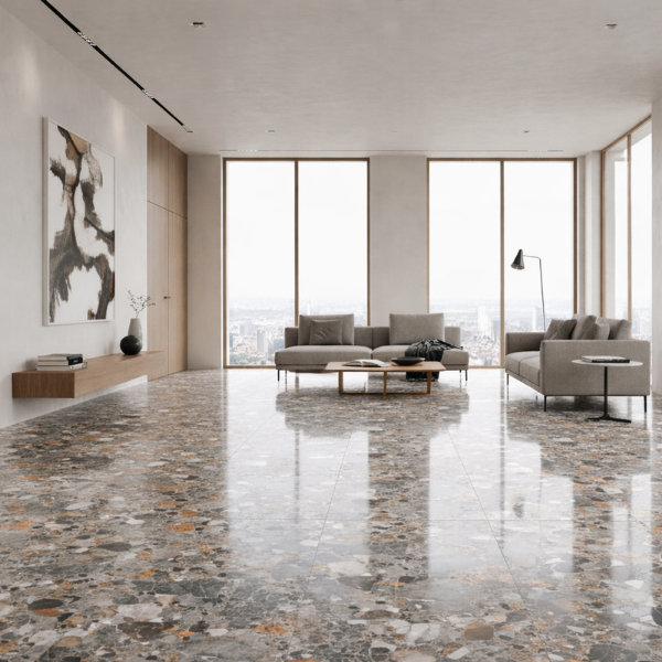 Picture of Floor tile caesarstone natural, stone effect, glossy, 60x60