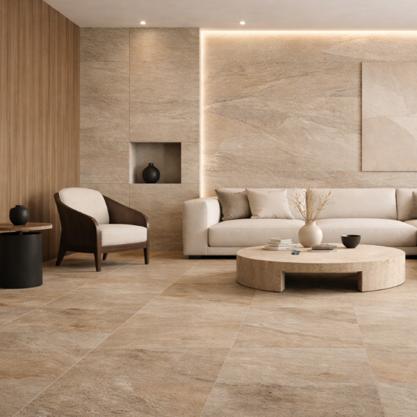 Picture of Floor tile quartz, stone effect, matt, 37x75