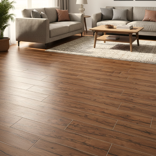 Picture of Floor tile genuine, wood effect, matt, 23.3x120