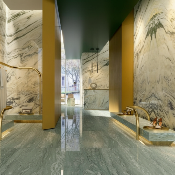 Picture of Floor tile grande marble, marble effect, glossy, 6mm 120x278