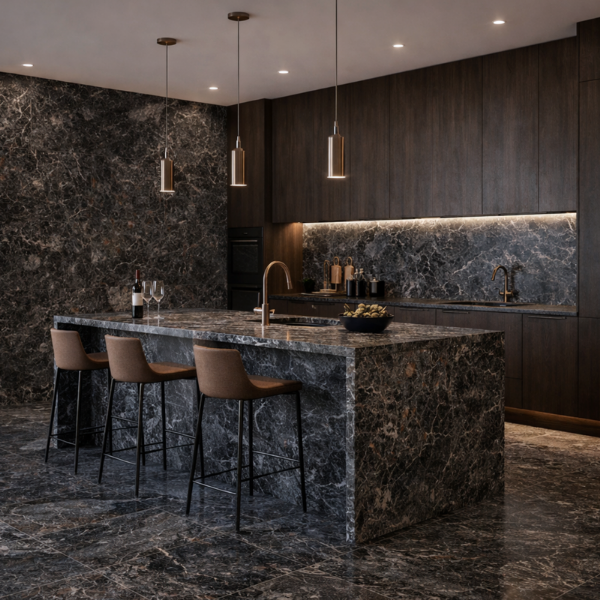 Picture of Floor tile grande marble, marble effect, glossy, 6mm 120x120