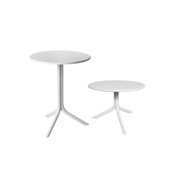 Picture of Table, step,  polypropylene, white, 76,5/ 40cm  ø 60,5 cm
