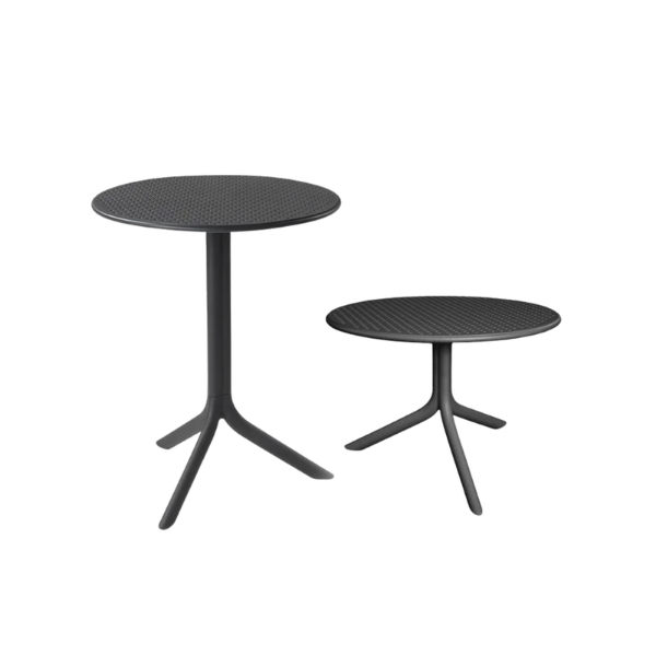 Picture of Table, step,  polypropylene, anthracite, 76,5/40 cm ø 60,5 cm