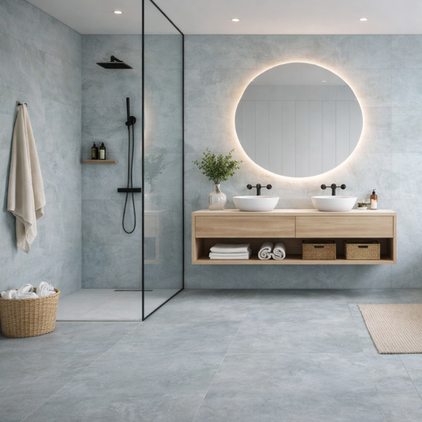 Picture of Floor tile essen, stone effect, matt, 9mm 45x90