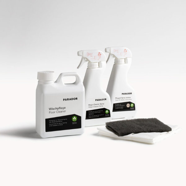 Picture of Natural oil care set colourless for real wood flooring, saicos ecoline 